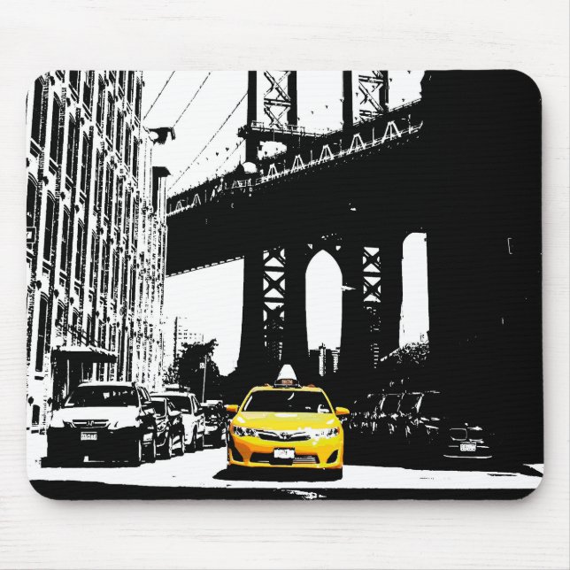 Mousepad Personalizar o Tabi Amarelo Nova Iorque Nyc Brookl (Frente)