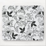 Mousepad Personalizar Padrão Floral Preto<br><div class="desc">Personalizar Padrão Floral Preto. Alterar a cor de fundo.</div>