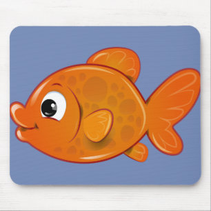 Mousepad Personalizar Peixe Laranja-Corte