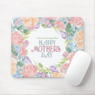 Mousepad Personalizar Quatro Flores de Dia de as mães de Aq