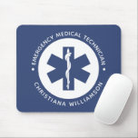 Mousepad Personalizar símbolo EMT - Técnico médico de emerg<br><div class="desc">Símbolo de EMT personalizado Presentes Médicos de Emergência!</div>