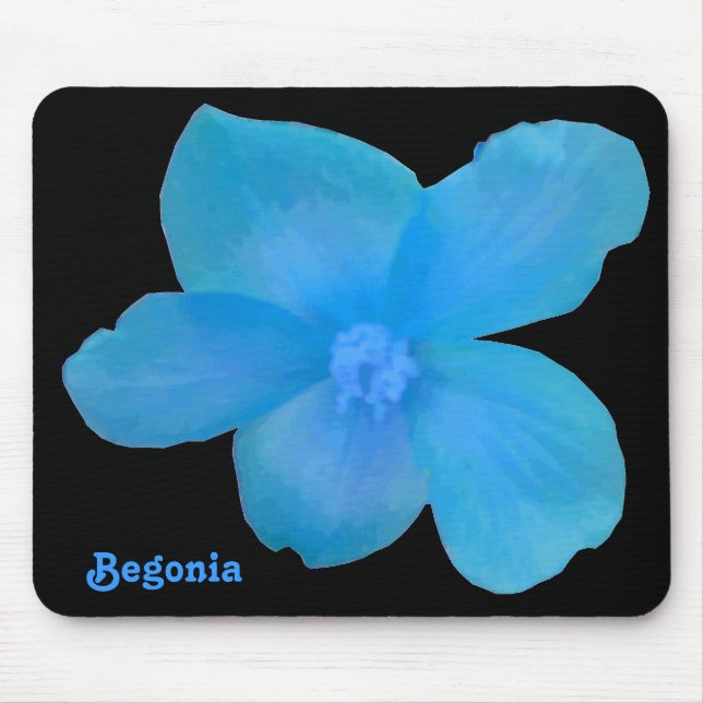 Mousepad Personalizável de Begonia Azul (Frente)