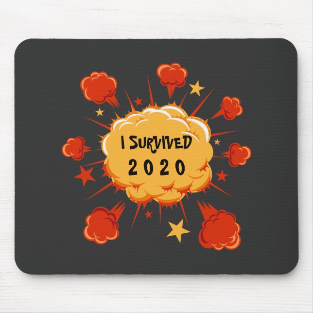 Mousepad Personalizável sobrevivi à explosão 20xx vermelho  (Frente)