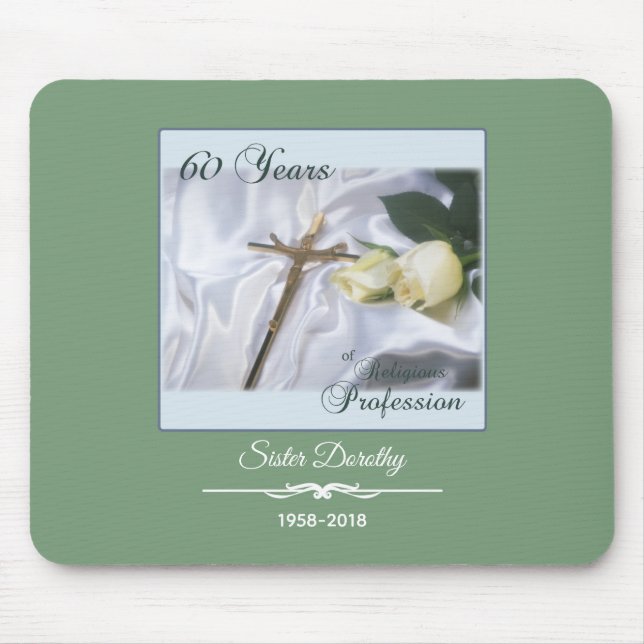 Mousepad Personalize, 60 Anos de Profissão Religiosa (Frente)