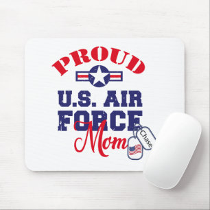 Mousepad Personalize a etiqueta de cão da Força Aérea ameri