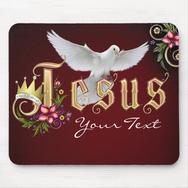 Mousepad Personalize Jesus É o Rei#2  Suporte de Mouse (Frente)