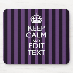 Mousepad Personalize-o Mantenha Calmo O Texto Roxo
