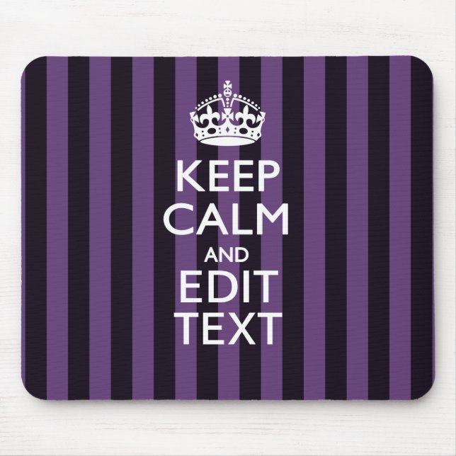 Mousepad Personalize-o Mantenha Calmo O Texto Roxo (Frente)