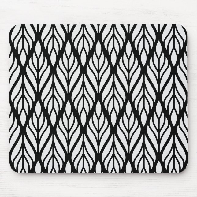 Mousepad Personalize o teste padrão branco da folha (Frente)