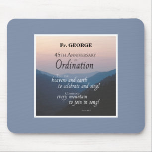 Mousepad Personalize os 45.º Parabéns da Ordenação do A