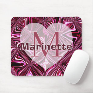 Mousepad Personalize Padrão Geométrico de Mármore Rosa Meia