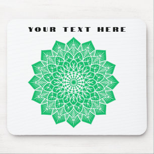 Mousepad Personalize Seu texto Aqui Adorável Arte Verde Ima