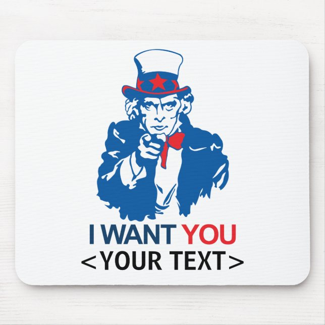 MOUSEPAD PERSONALIZE TIO SAM QUER VOCÊ,<YOUR TEXT> (Frente)