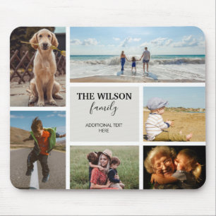 Mousepad Personalized 6 Photo Family Memories Collage