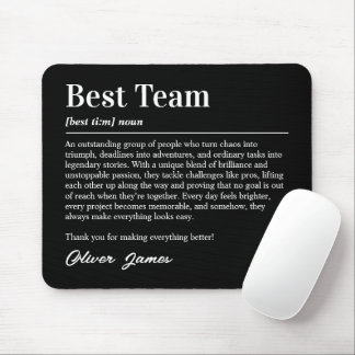 Mousepad Personalized Best Team Definition Appreciation