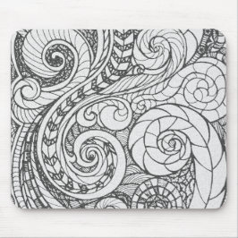 Mousepad Personalized Busy Art Doodle Design Cover For The