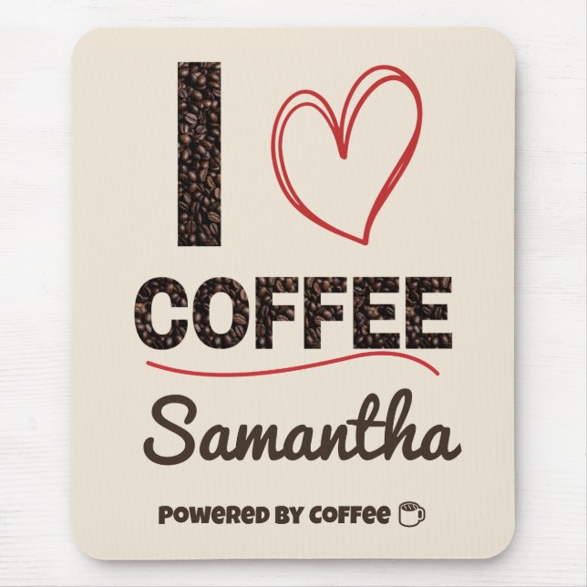 Mousepad Personalized Coffee Lover | Custom Barista Gift (Frente)