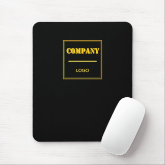 Mousepad Personalized Company Black Modern Custom Business