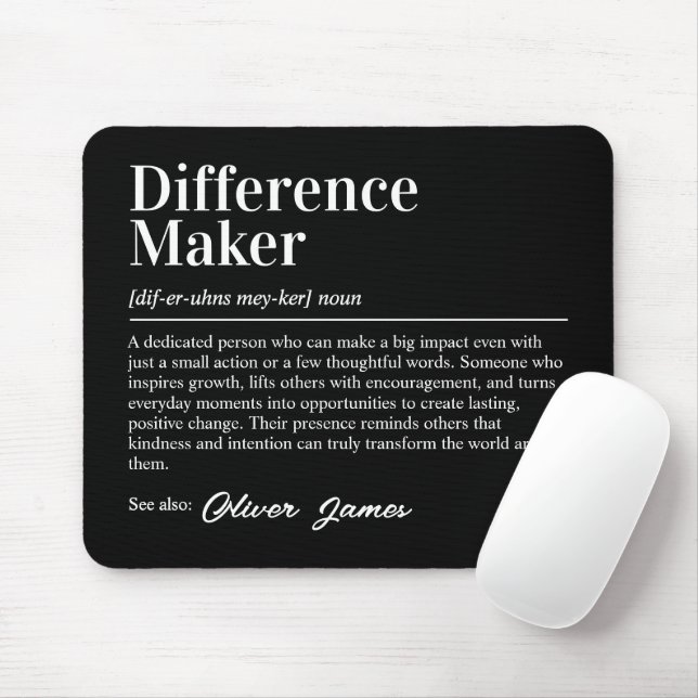 Mousepad Personalized Difference Maker Definition (Com mouse)