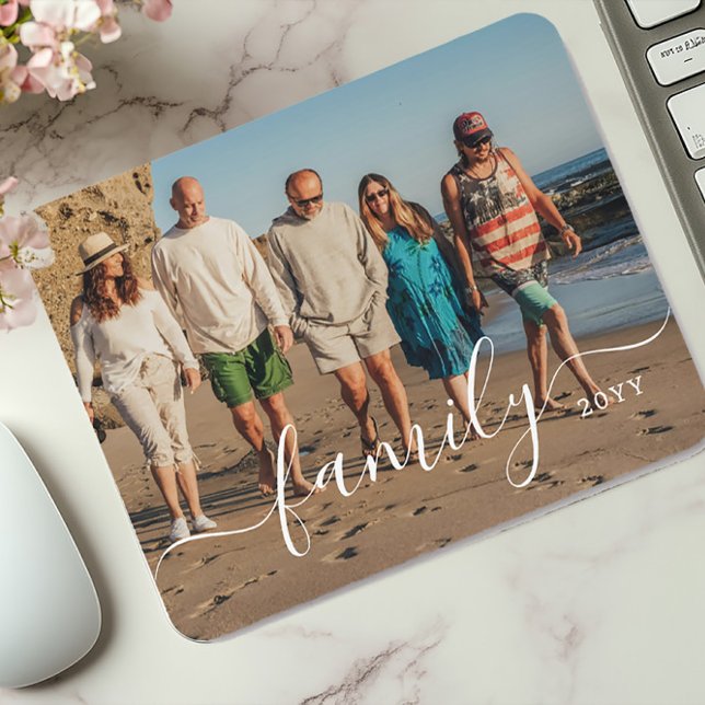 Mousepad Personalized Family Photo and Text (Criador carregado)