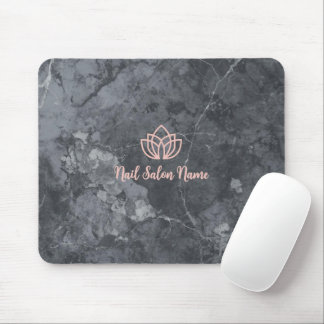 Mousepad Personalized Grey Marbel Nail Studio Branding