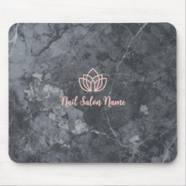 Mousepad Personalized Grey Marbel Nail Studio Branding