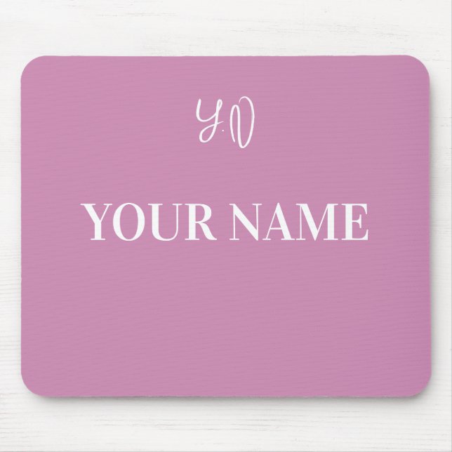 Mousepad Personalized Name and Initials Custom Design  (Frente)