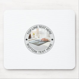 Mousepad Personalized Round Photo Text Mark Gift