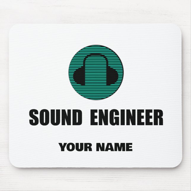 Mousepad Personalized Sound Engineer Audio Engineering (Frente)