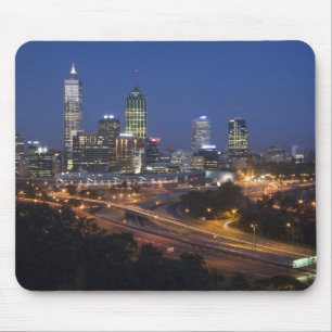 Mousepad Perth, Austrália. Vista do centro de Perth a parti