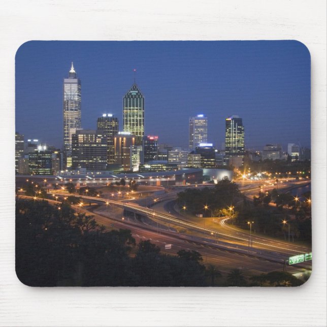 Mousepad Perth, Austrália. Vista do centro de Perth a parti (Frente)