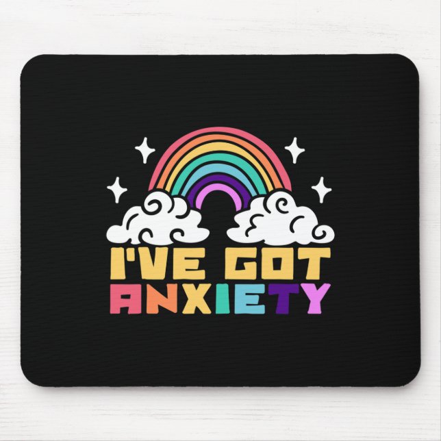 Mousepad Perturbação da Saúde Mental - Eu tenho ansiedade (Frente)