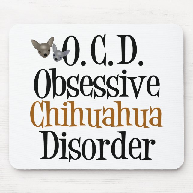 Mousepad Perturbação Obsessiva Chihuahua (Frente)