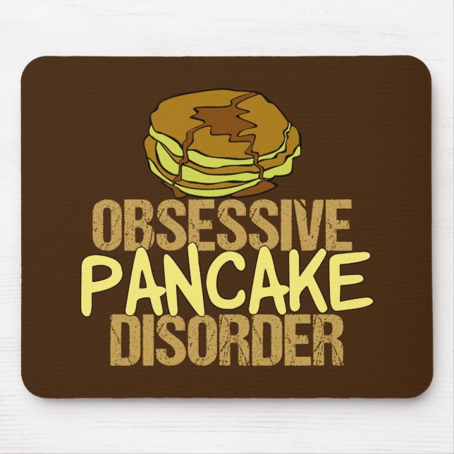 Mousepad Perturbação Obsessiva Pancake Engraçado Café da Ma (Frente)