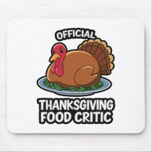 Mousepad Peru de Ação de Graças Crítico Oficial de Comida d