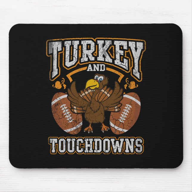 Mousepad Peru de Ação de Graças e Touchdowns Futebol Homens (Frente)