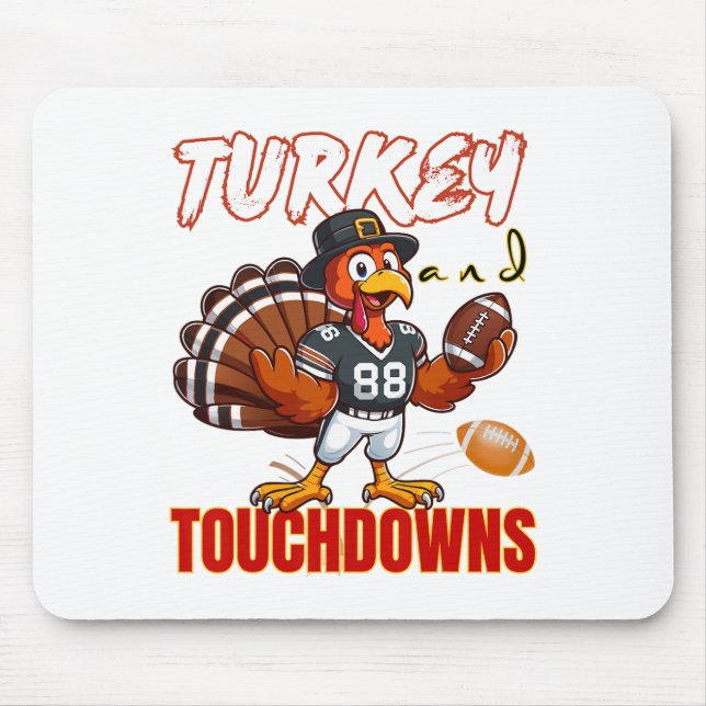 Mousepad Peru do Dia de Ação de Graças e Touchdowns Camisa  (Frente)