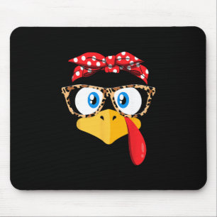 Mousepad Peru do Dia de Ação de Graças Face Estampa de Leop