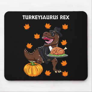 Mousepad Peruíbe-Rex Dinossauro do Dia de Ação de Graças 
