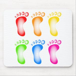 Mousepad Pés coloridos