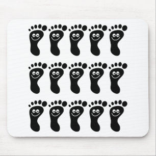 Mousepad Pés pretos felizes