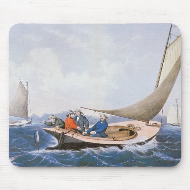 Mousepad Pesca à linha para Fsh azul fora da costa de Maine (Frente)