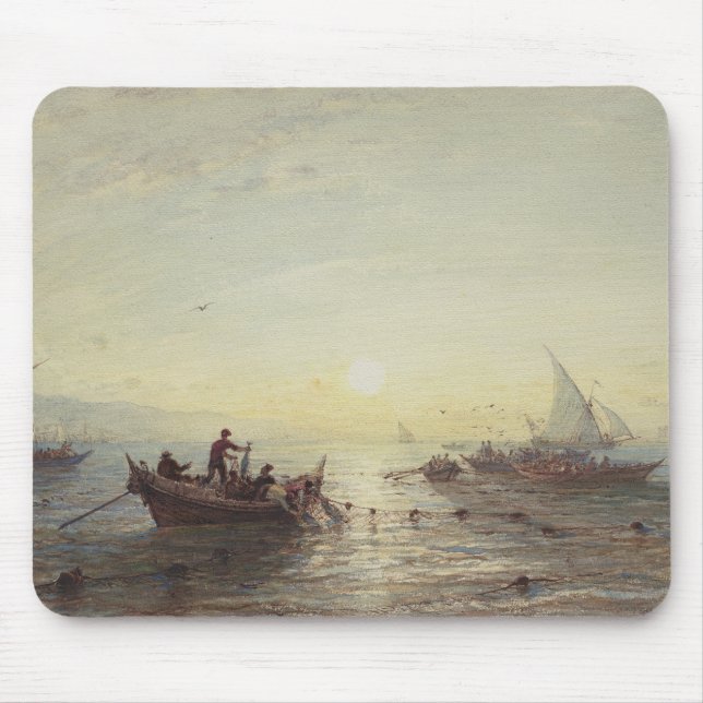 Mousepad Pesca ao amanhecer da costa perto de Marselha (Frente)