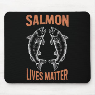 Mousepad Pesca com Mosca Peixe Pescador Salmão Vidas Proble