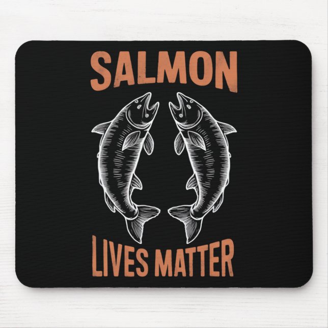 Mousepad Pesca com Mosca Peixe Pescador Salmão Vidas Proble (Frente)