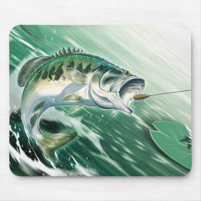 Mousepad Pesca da perda Largemouth (Frente)