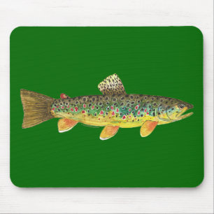 Mousepad Pesca de truta marrom