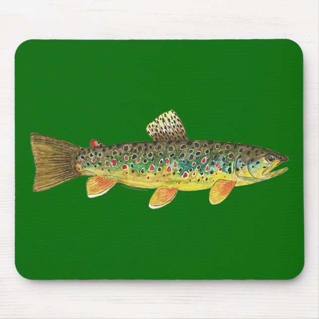 Mousepad Pesca de truta marrom (Frente)