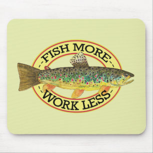 Mousepad Pesca de truta marrom