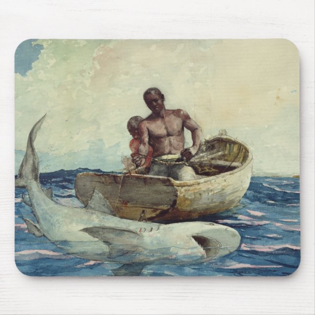 Mousepad Pesca do tubarão, 1885 (Frente)